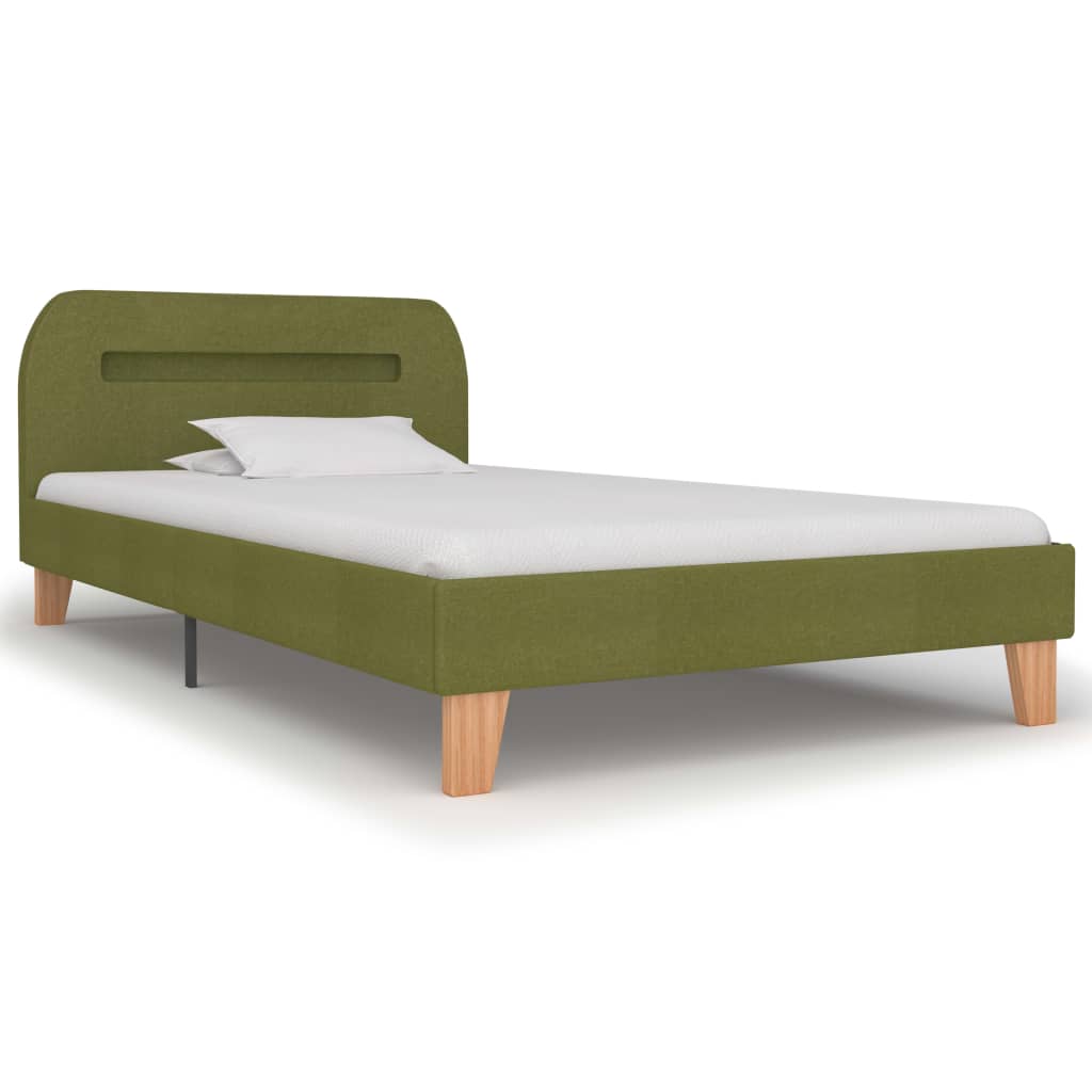 Bedframe met LED stof groen 90x200 cm is nu te koop bij PeponiXL, paradijselijk wonen!