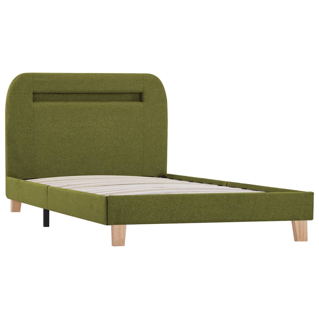 Bedframe met LED stof groen 90x200 cm is nu te koop bij PeponiXL, paradijselijk wonen!
