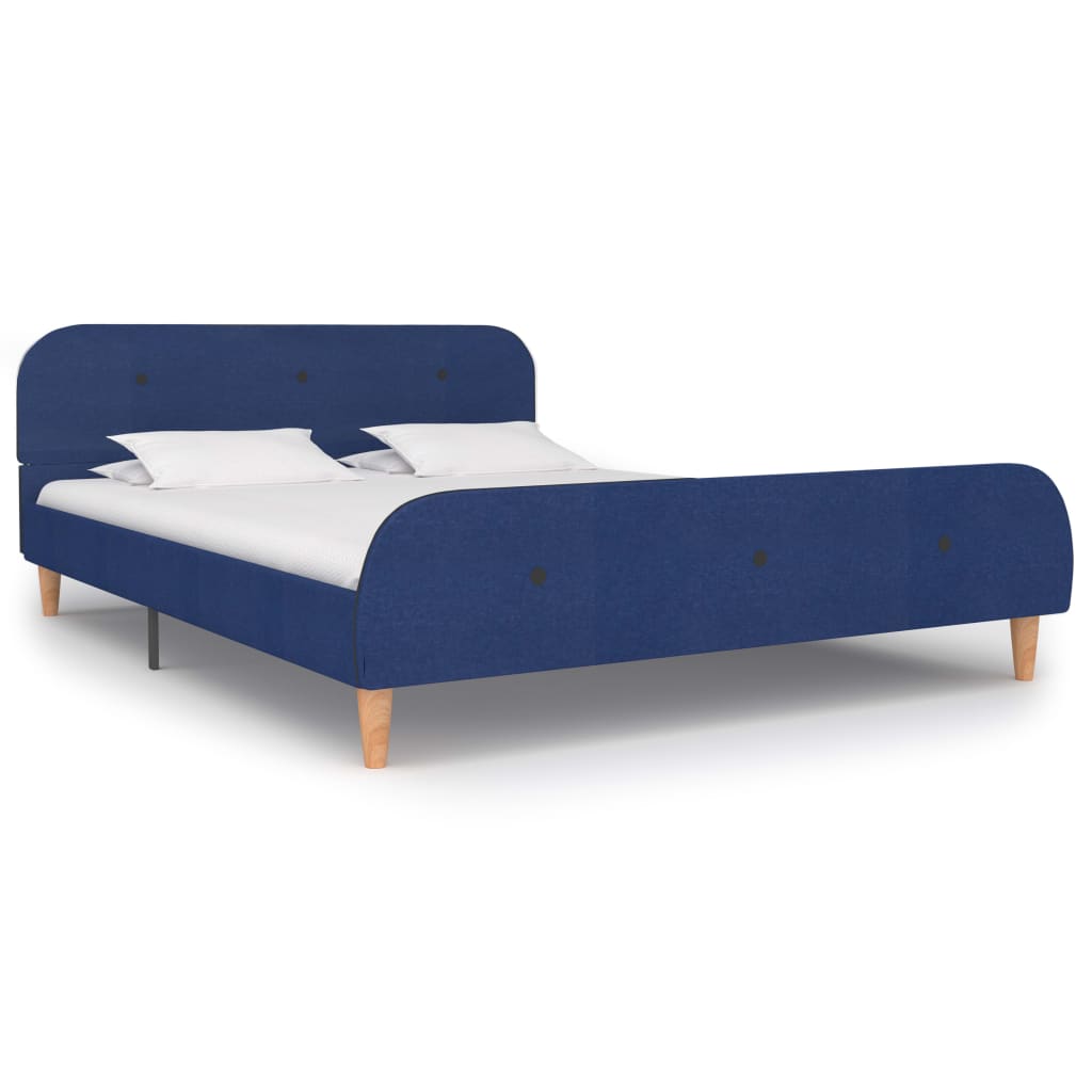 Bedframe stof blauw 140x200 cm is nu te koop bij PeponiXL, paradijselijk wonen!