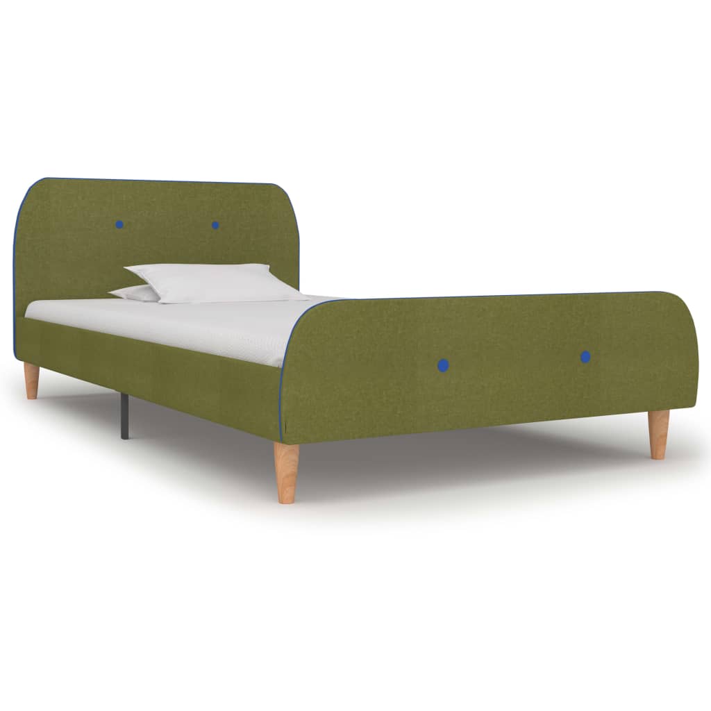 Bedframe stof groen 90x200 cm is nu te koop bij PeponiXL, paradijselijk wonen!
