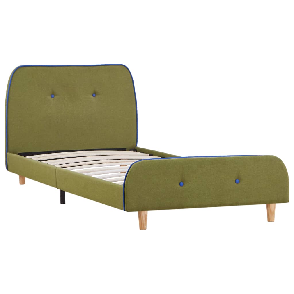 Bedframe stof groen 90x200 cm is nu te koop bij PeponiXL, paradijselijk wonen!