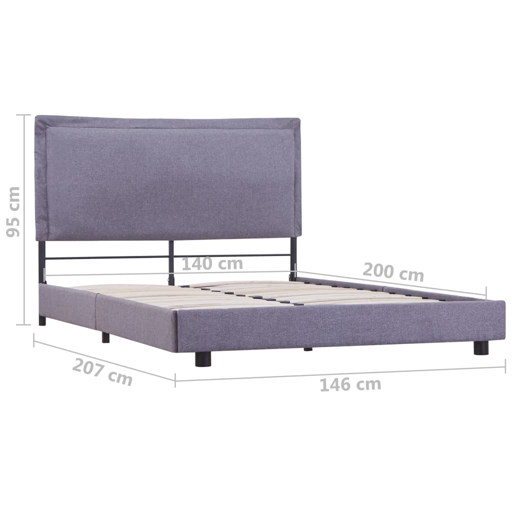 Bedframe stof lichtgrijs 140x200 cm is nu te koop bij PeponiXL, paradijselijk wonen!