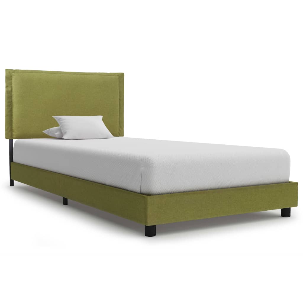 Bedframe stof groen 90x200 cm is nu te koop bij PeponiXL, paradijselijk wonen!