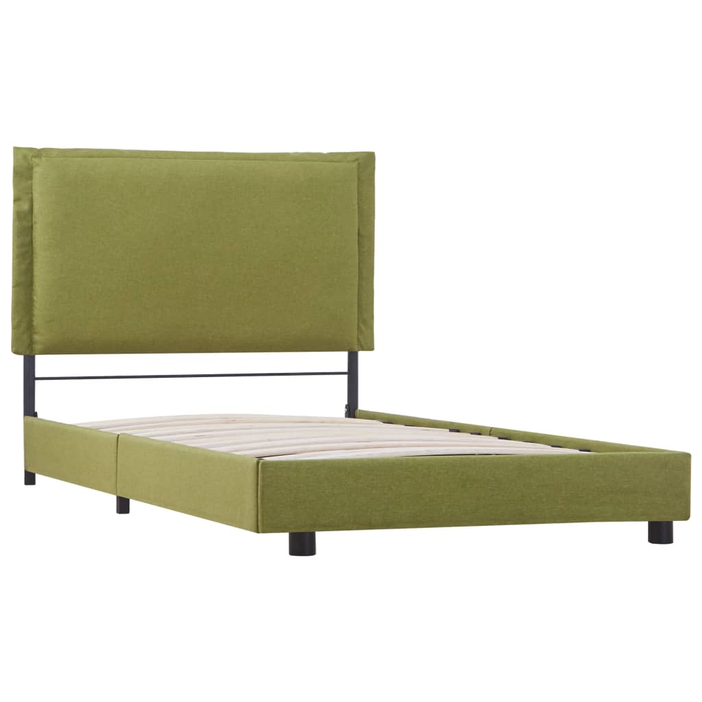 Bedframe stof groen 90x200 cm is nu te koop bij PeponiXL, paradijselijk wonen!