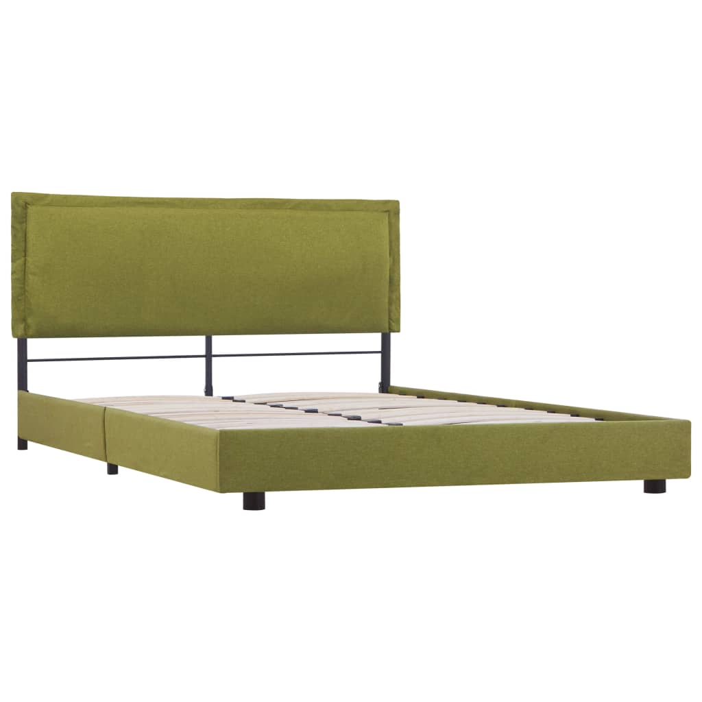 Bedframe stof groen 140x200 cm is nu te koop bij PeponiXL, paradijselijk wonen!