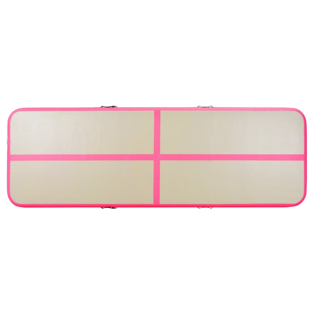 Gymnastiekmat met pomp opblaasbaar 800x100x10 cm PVC roze is nu te koop bij PeponiXL, paradijselijk wonen!