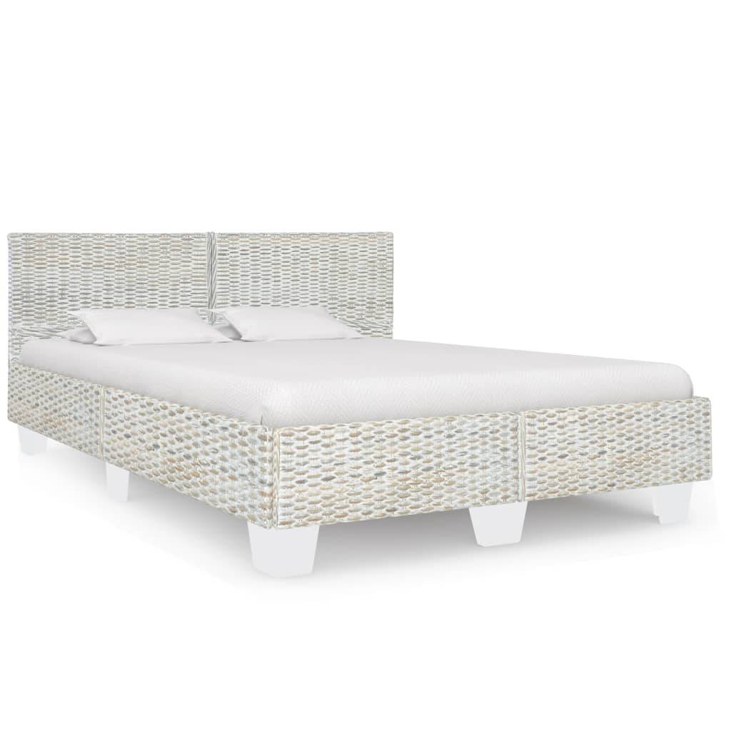 Bedframe natuurlijk rattan grijs 140x200 cm is nu te koop bij PeponiXL, paradijselijk wonen!