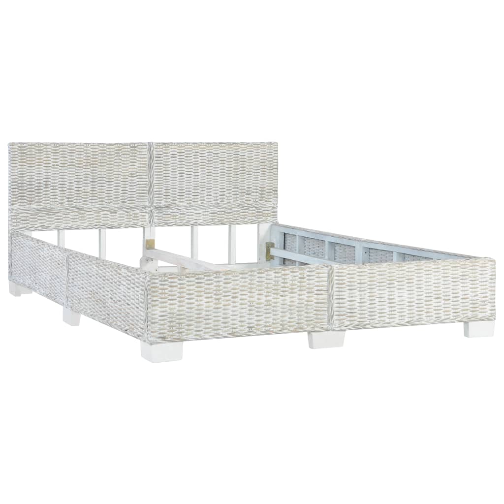 Bedframe natuurlijk rattan grijs 140x200 cm is nu te koop bij PeponiXL, paradijselijk wonen!