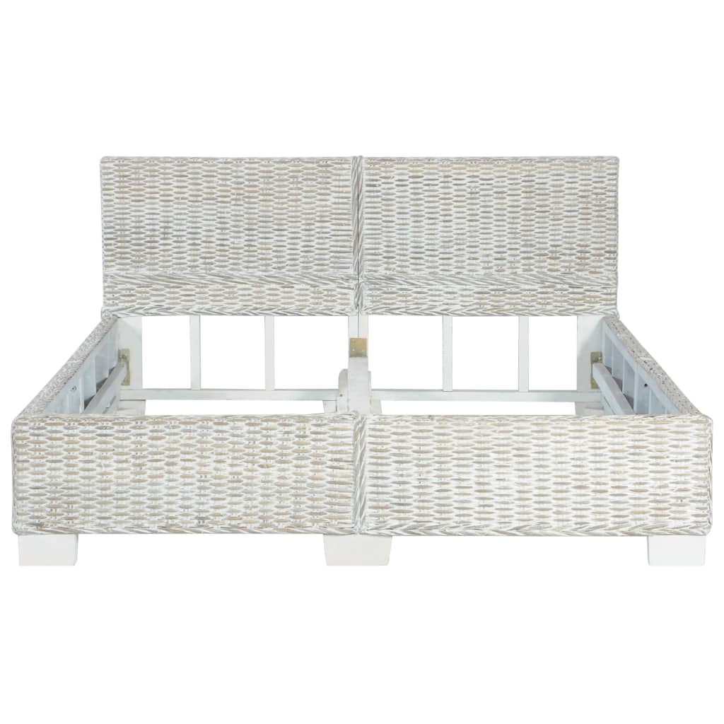 Bedframe natuurlijk rattan grijs 140x200 cm is nu te koop bij PeponiXL, paradijselijk wonen!