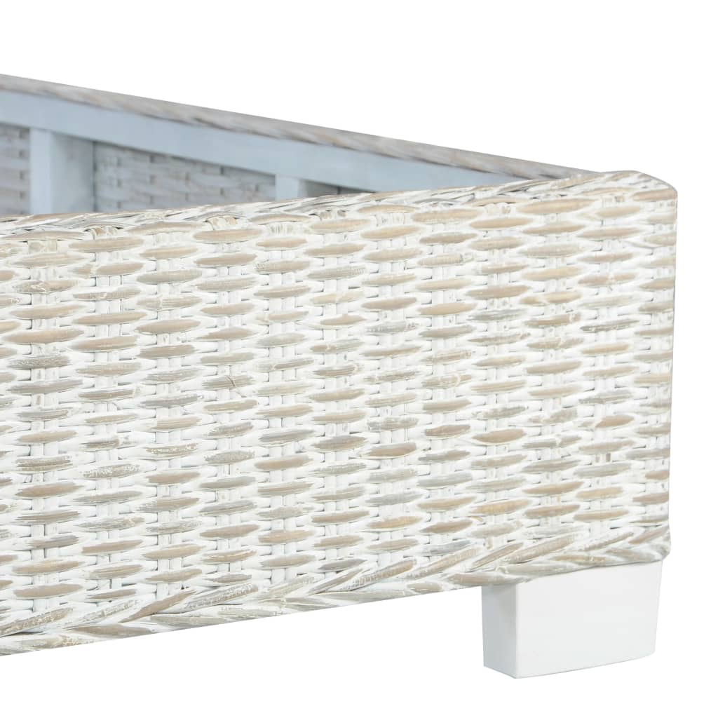 Bedframe natuurlijk rattan grijs 140x200 cm is nu te koop bij PeponiXL, paradijselijk wonen!