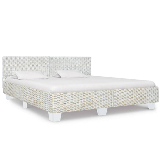 Bedframe natuurlijk rattan grijs 180x200 cm is nu te koop bij PeponiXL, paradijselijk wonen!