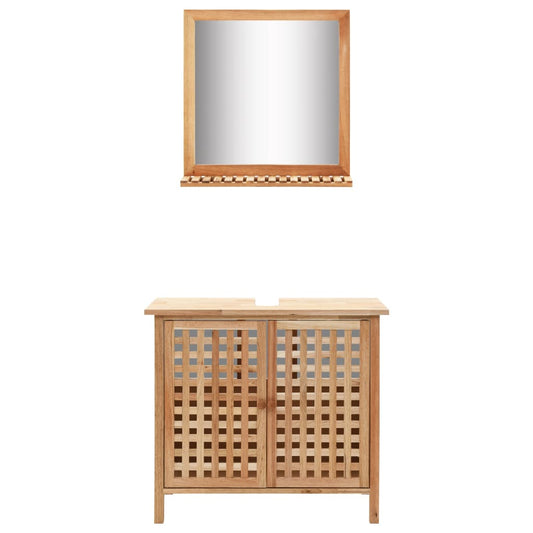 Wastafelkast met spiegel massief walnotenhout is nu te koop bij PeponiXL, paradijselijk wonen!