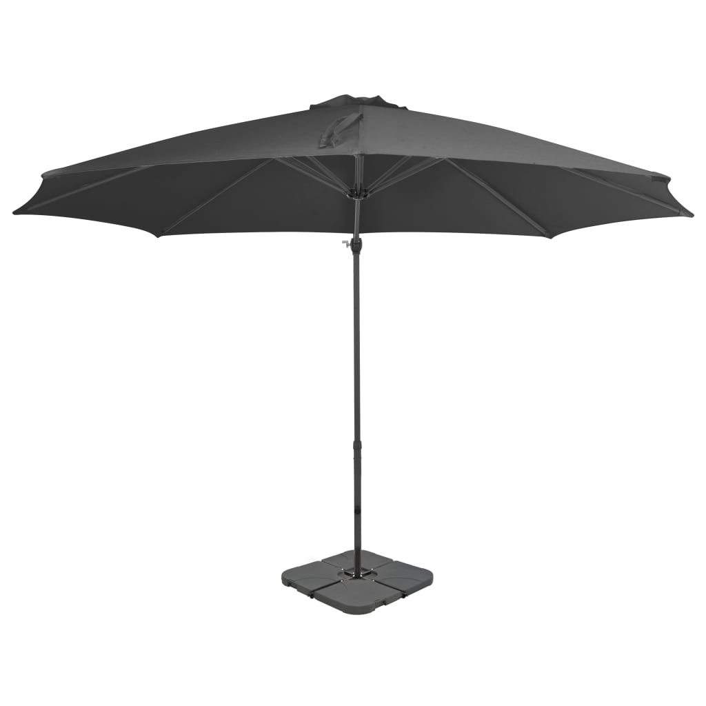 Parasol met draagbare voet antracietkleurig is nu te koop bij PeponiXL, paradijselijk wonen!