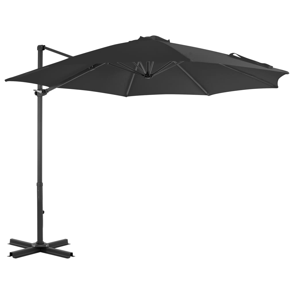 Parasol met draagbare voet antracietkleurig is nu te koop bij PeponiXL, paradijselijk wonen!