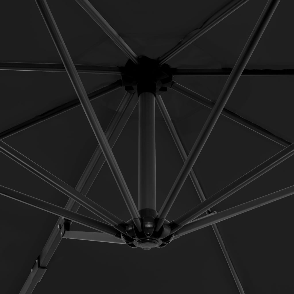 Parasol met draagbare voet antracietkleurig is nu te koop bij PeponiXL, paradijselijk wonen!