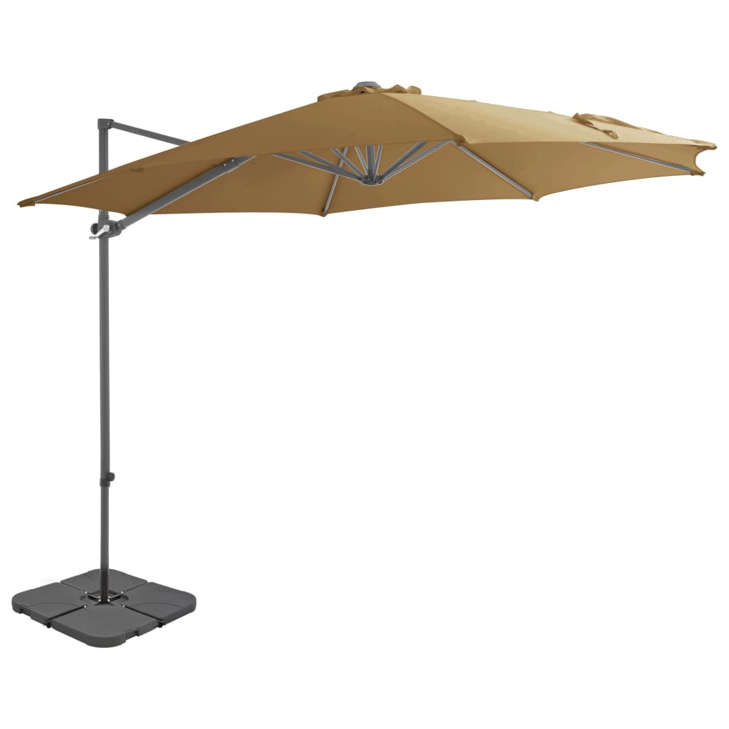 Parasol met draagbare voet taupe is nu te koop bij PeponiXL, paradijselijk wonen!