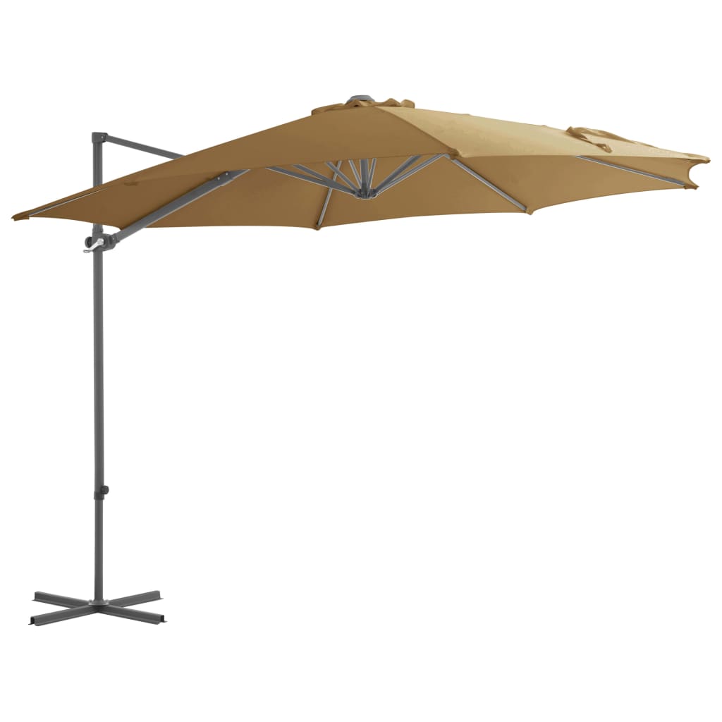 Parasol met draagbare voet taupe is nu te koop bij PeponiXL, paradijselijk wonen!