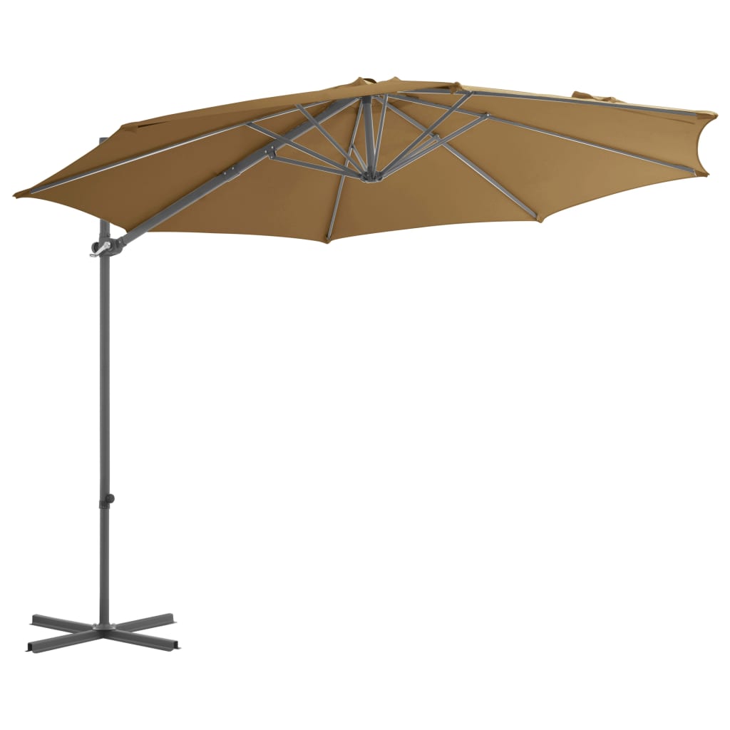 Parasol met draagbare voet taupe is nu te koop bij PeponiXL, paradijselijk wonen!