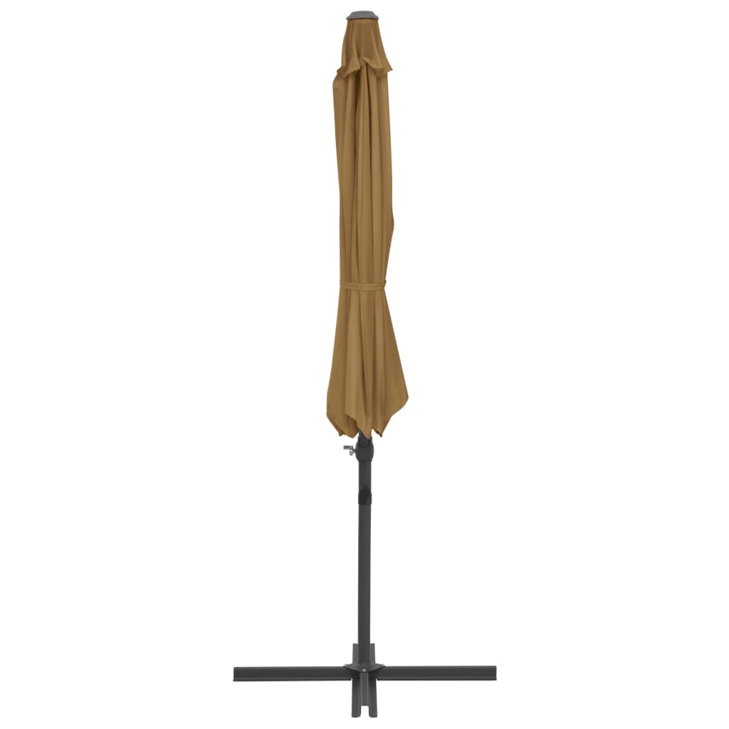 Parasol met draagbare voet taupe is nu te koop bij PeponiXL, paradijselijk wonen!