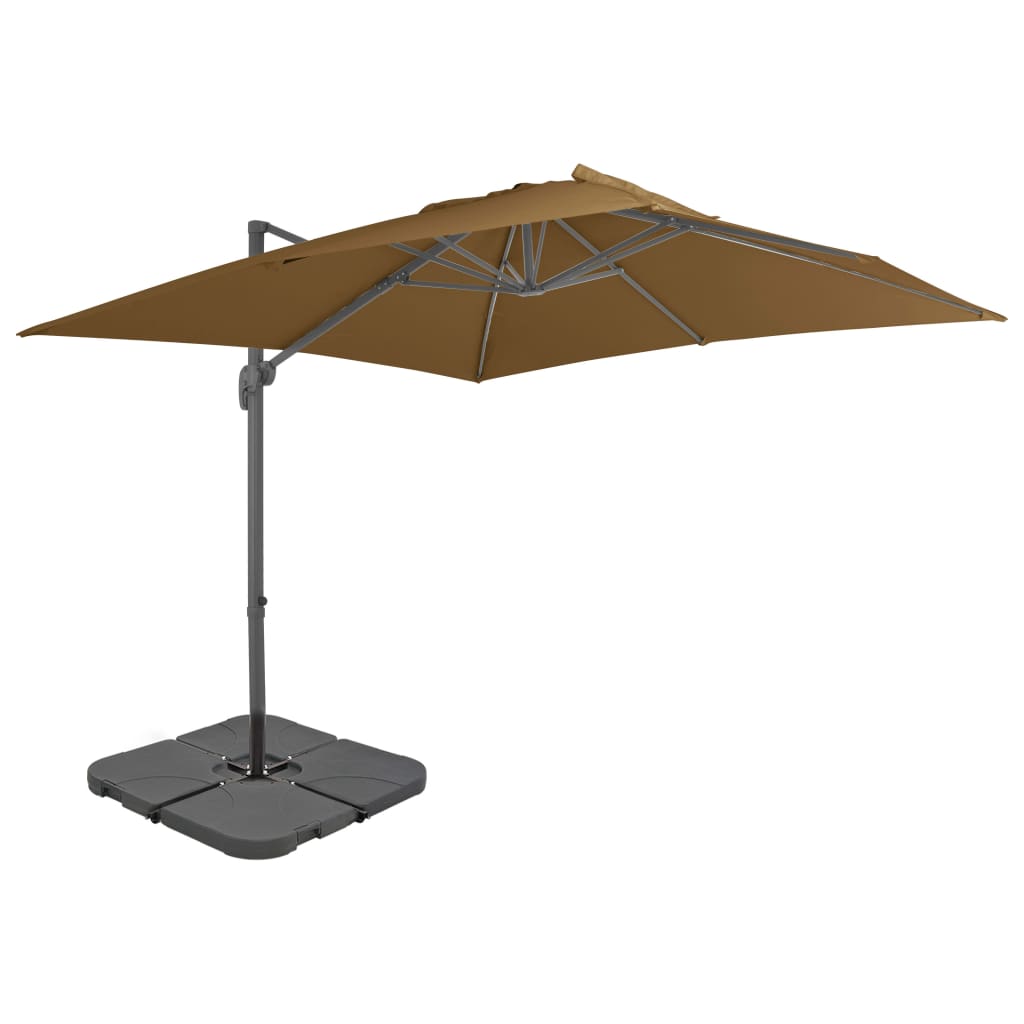 Parasol met draagbare voet taupe is nu te koop bij PeponiXL, paradijselijk wonen!