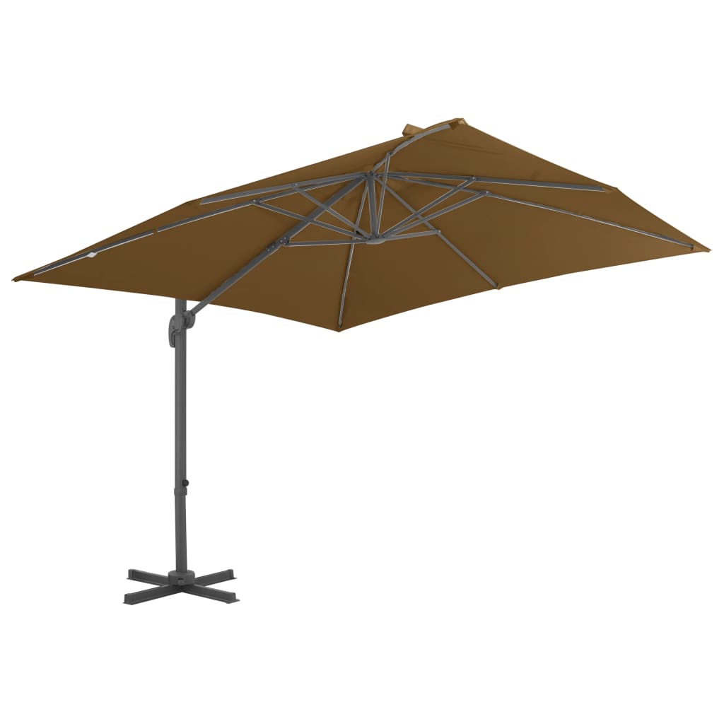 Parasol met draagbare voet taupe is nu te koop bij PeponiXL, paradijselijk wonen!