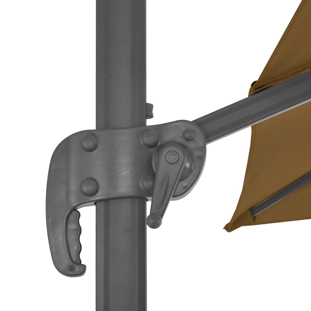 Parasol met draagbare voet taupe is nu te koop bij PeponiXL, paradijselijk wonen!