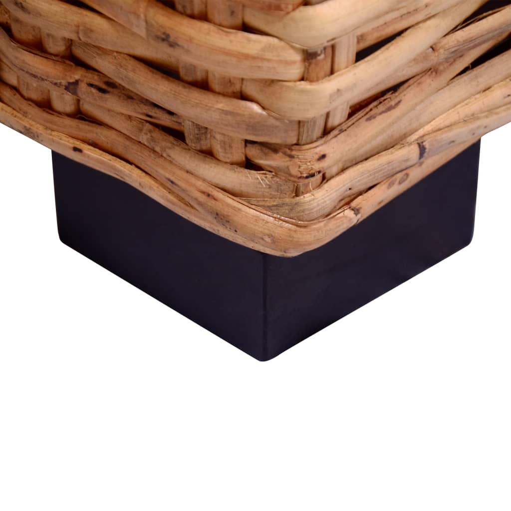 Tuinbank 3-zits natuurlijk rattan is nu te koop bij PeponiXL, paradijselijk wonen!