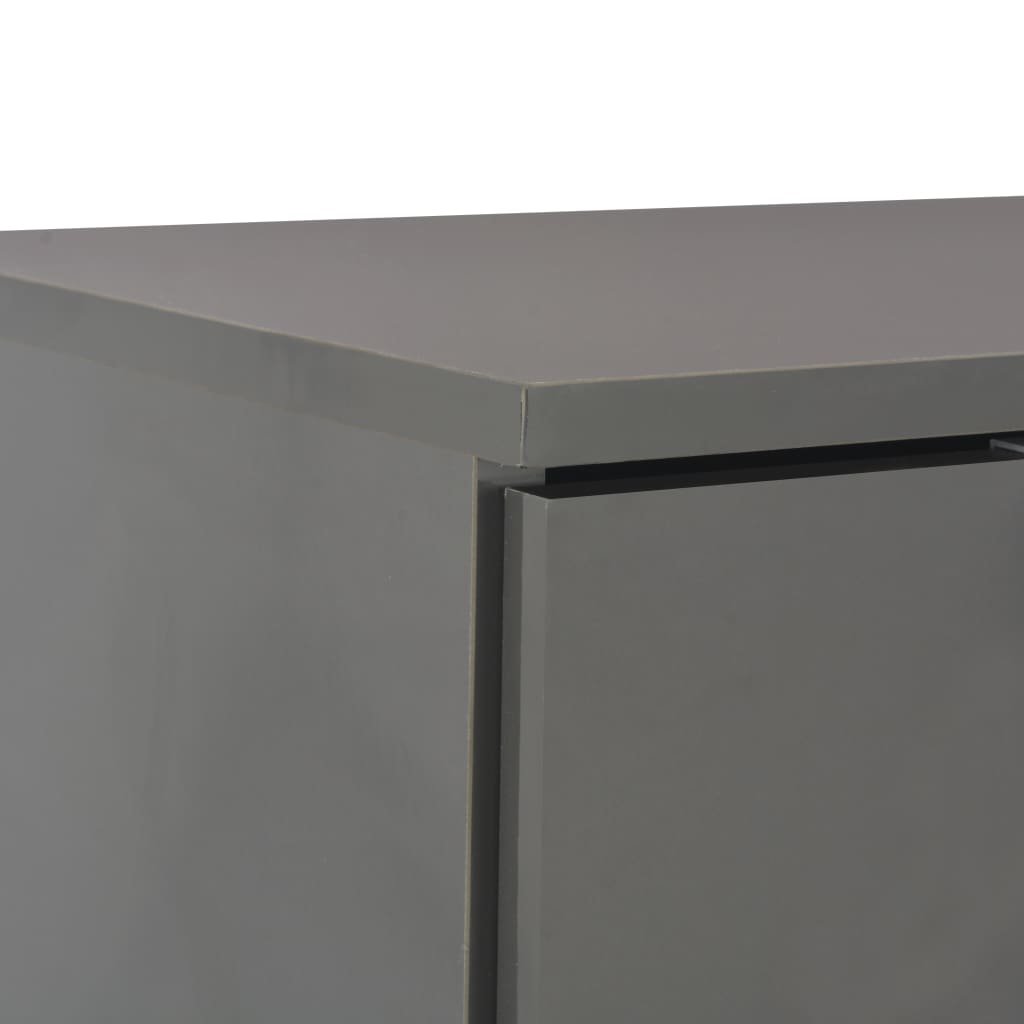 Dressoir 71x35x80 cm spaanplaat hoogglans grijs is nu te koop bij PeponiXL, paradijselijk wonen!