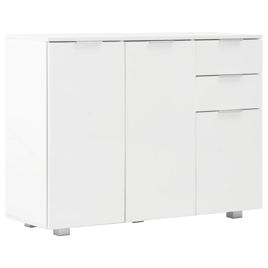 Dressoir 107x35x80,5 cm hoogglans wit is nu te koop bij PeponiXL, paradijselijk wonen!
