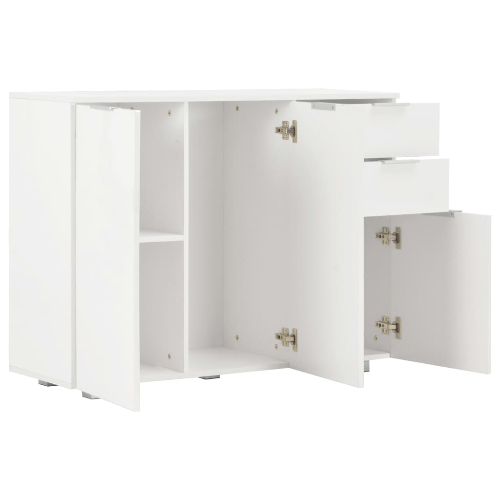 Dressoir 107x35x80,5 cm hoogglans wit is nu te koop bij PeponiXL, paradijselijk wonen!