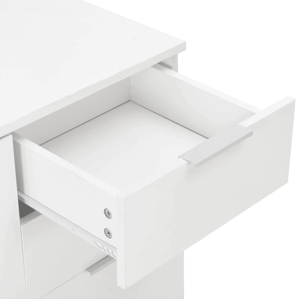Dressoir 107x35x80,5 cm hoogglans wit is nu te koop bij PeponiXL, paradijselijk wonen!