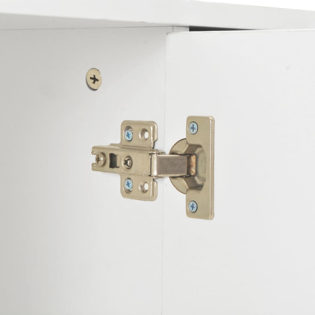 Dressoir 107x35x80,5 cm hoogglans wit is nu te koop bij PeponiXL, paradijselijk wonen!