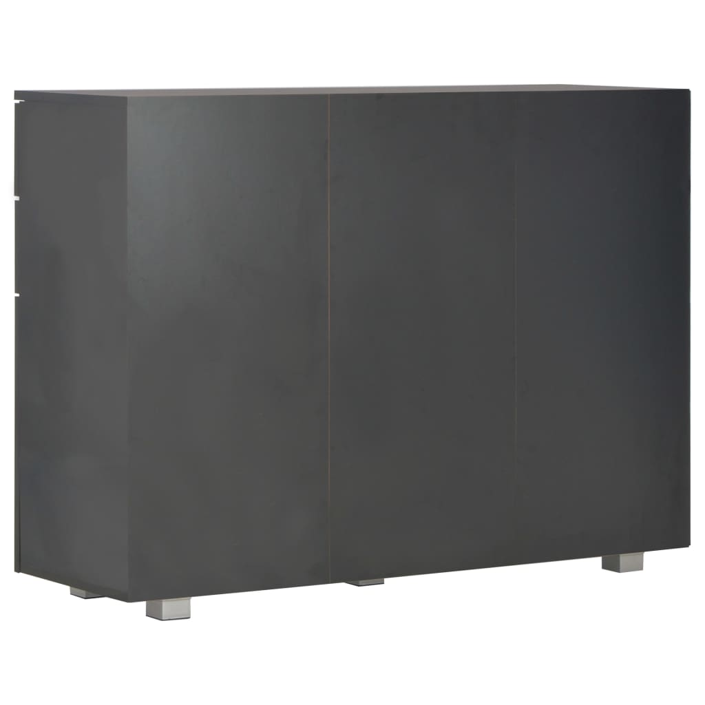 Dressoir 107x35x80,5 cm hoogglans zwart is nu te koop bij PeponiXL, paradijselijk wonen!