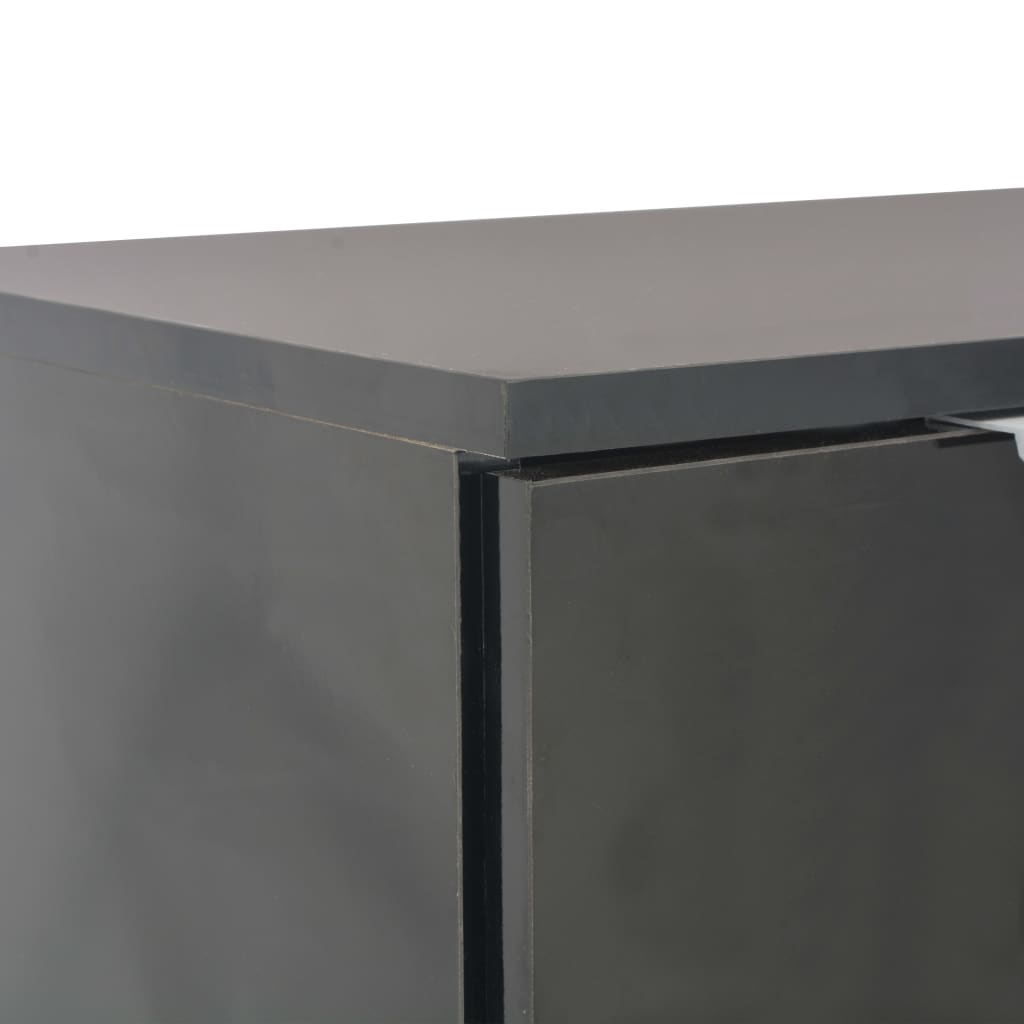 Dressoir 107x35x80,5 cm hoogglans zwart is nu te koop bij PeponiXL, paradijselijk wonen!