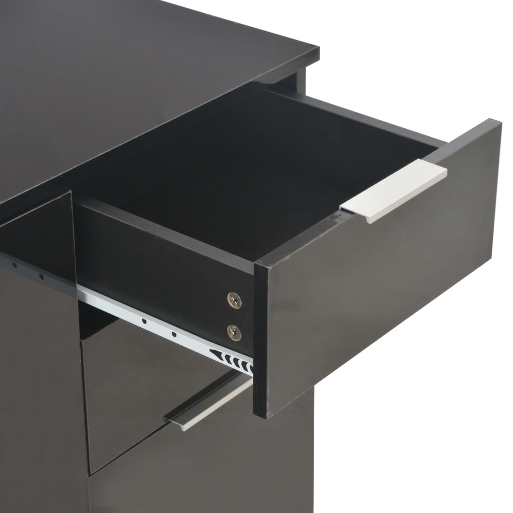 Dressoir 107x35x80,5 cm hoogglans zwart is nu te koop bij PeponiXL, paradijselijk wonen!