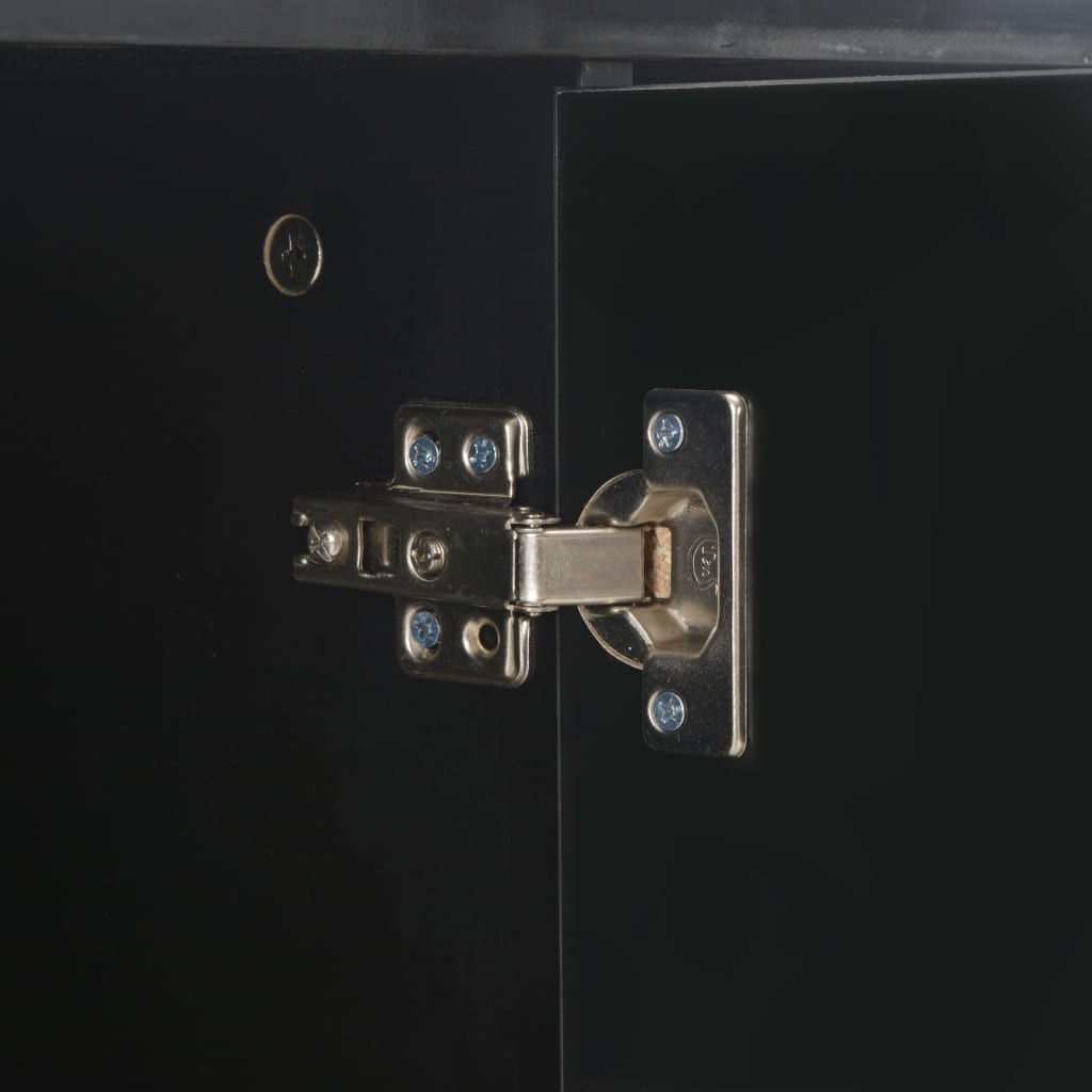 Dressoir 107x35x80,5 cm hoogglans zwart is nu te koop bij PeponiXL, paradijselijk wonen!