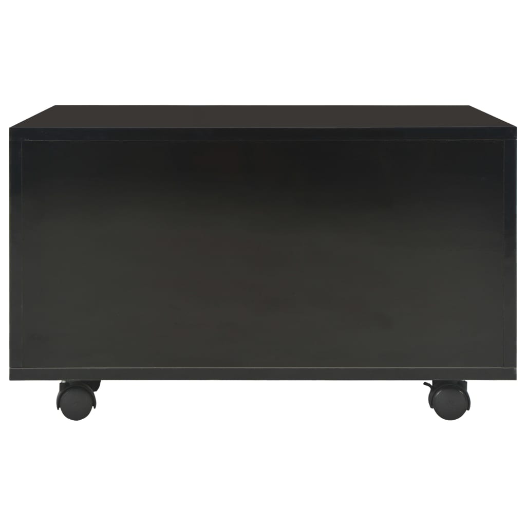 Salontafel 60x60x35 cm bewerkt hout hoogglans zwart is nu te koop bij PeponiXL, paradijselijk wonen!