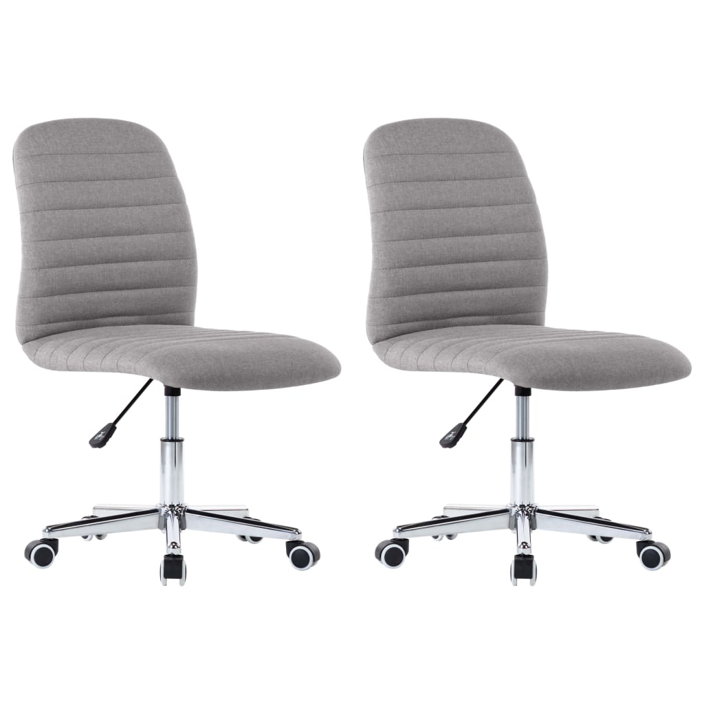 Eetkamerstoelen 2 st stof lichtgrijs is nu te koop bij PeponiXL, paradijselijk wonen!