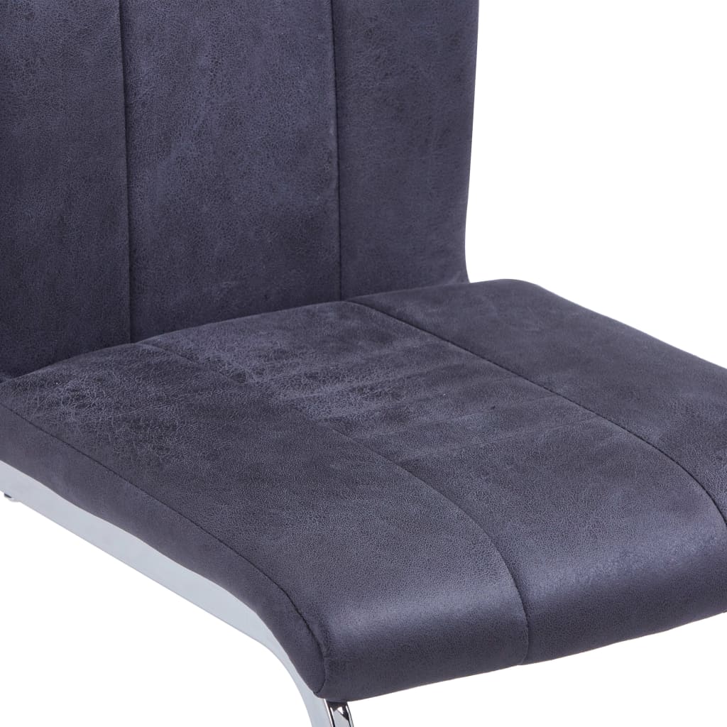 Eetkamerstoelen 2 st kunstsuède grijs is nu te koop bij PeponiXL, paradijselijk wonen!