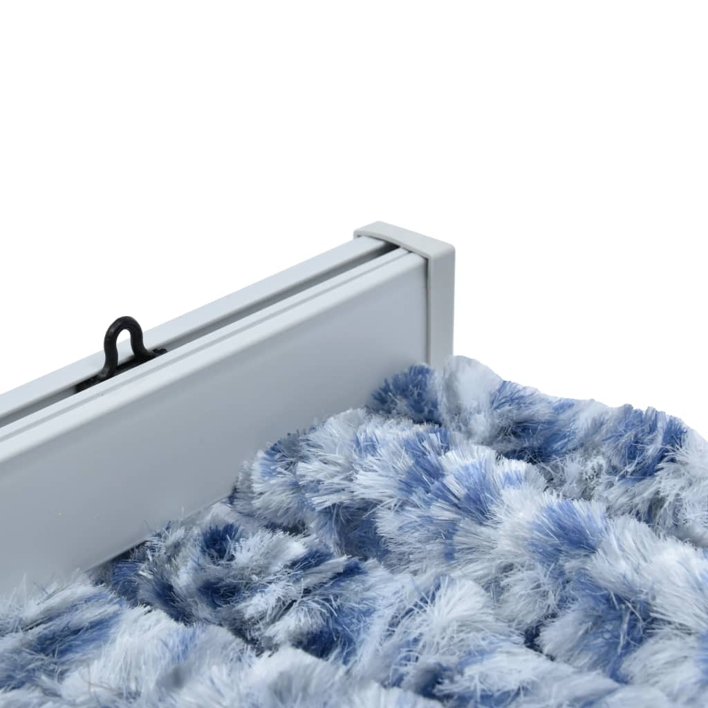 Vliegengordijn 100x220 cm chenille blauw, wit en zilver is nu te koop bij PeponiXL, paradijselijk wonen!