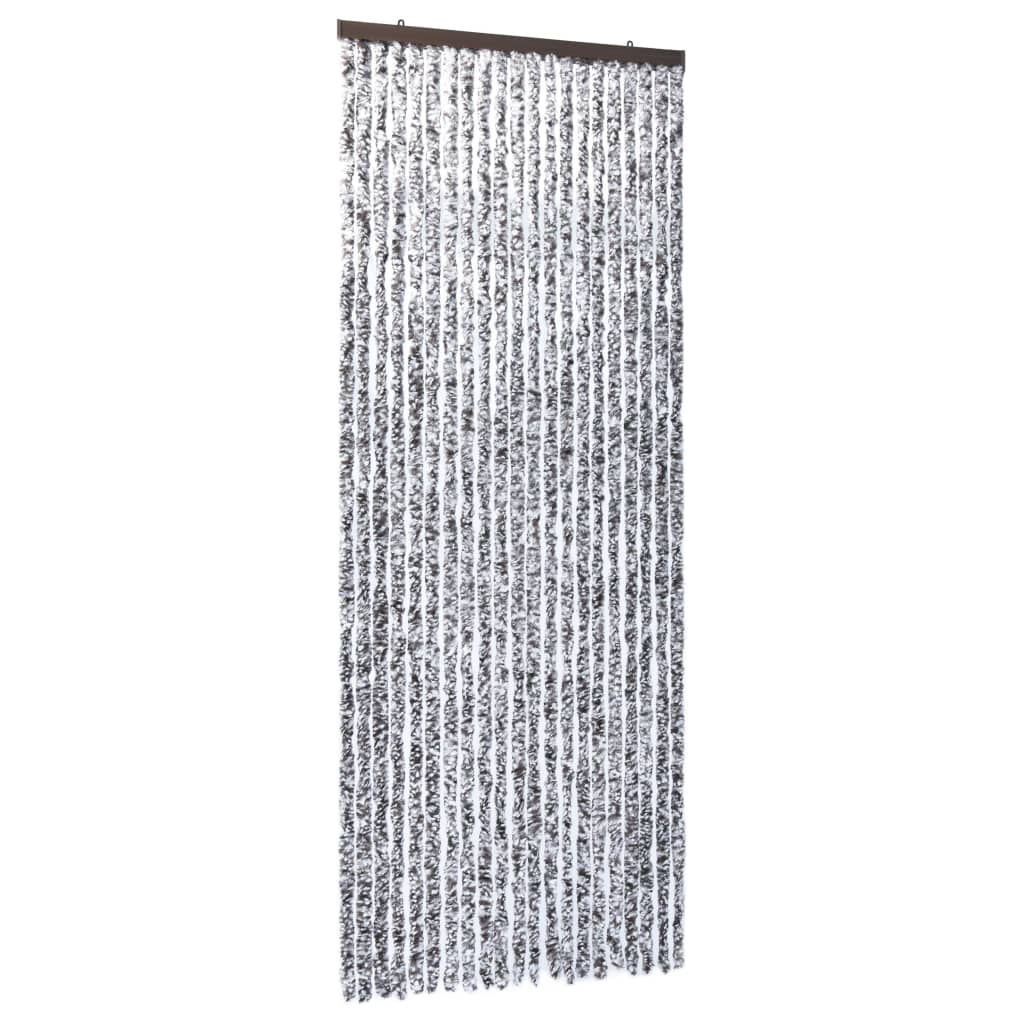Vliegengordijn 90x220 cm chenille bruin en beige is nu te koop bij PeponiXL, paradijselijk wonen!