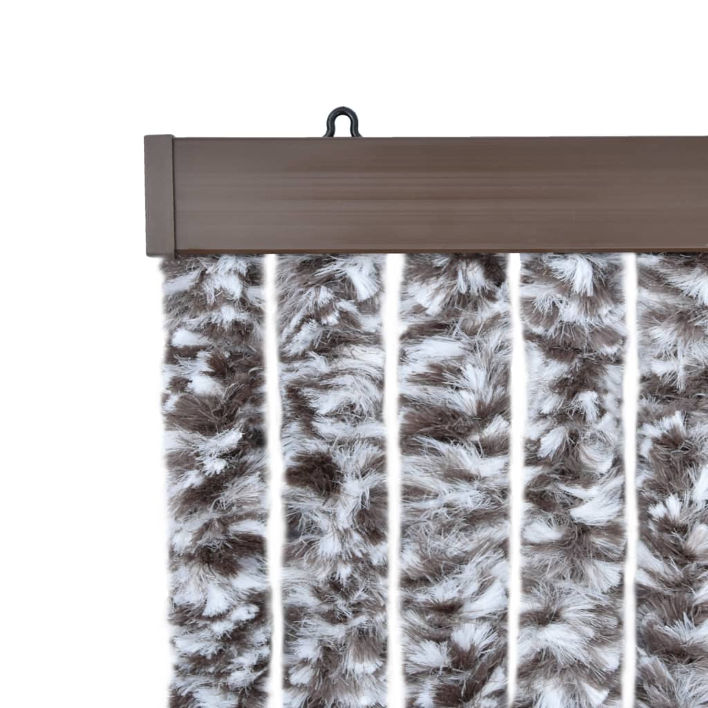 Vliegengordijn 90x220 cm chenille bruin en beige is nu te koop bij PeponiXL, paradijselijk wonen!