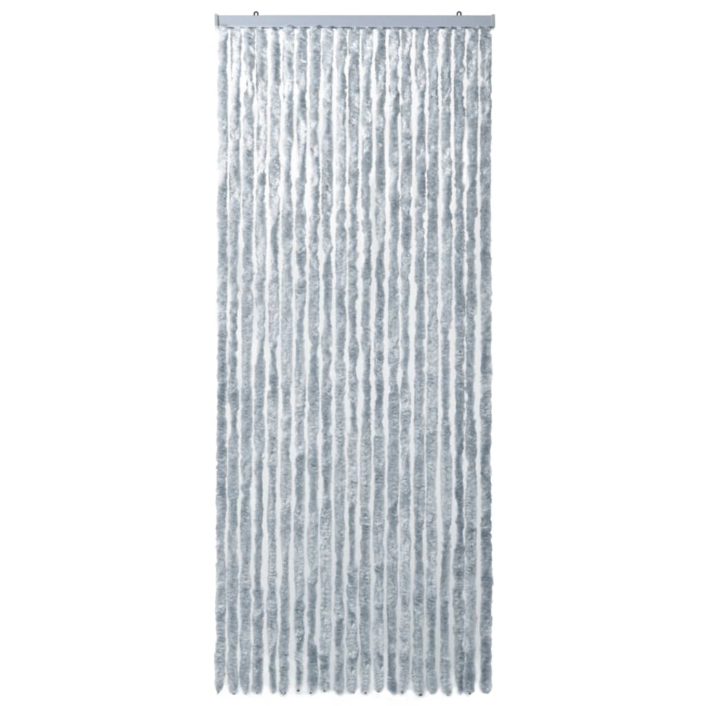 Vliegengordijn 90x220 cm chenille wit en grijs is nu te koop bij PeponiXL, paradijselijk wonen!