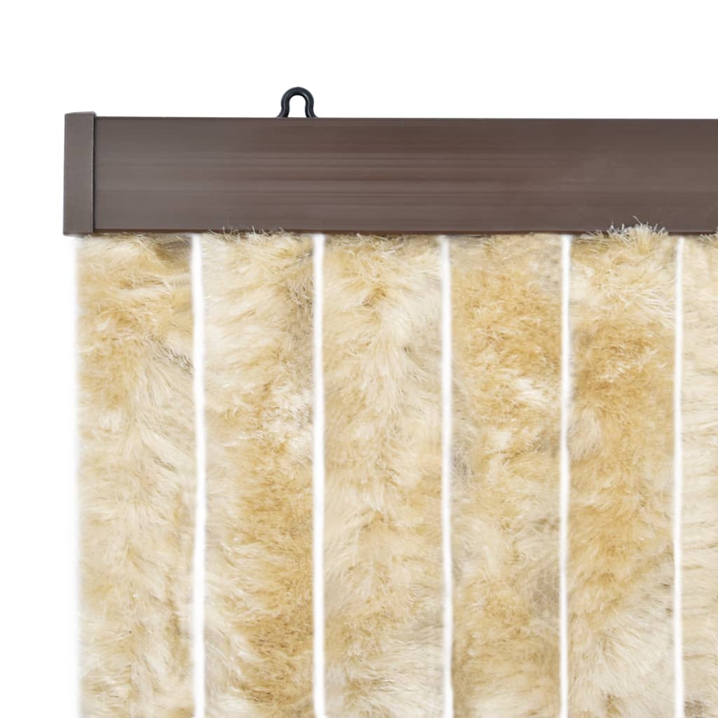 Vliegengordijn 90x220 cm chenille beige is nu te koop bij PeponiXL, paradijselijk wonen!