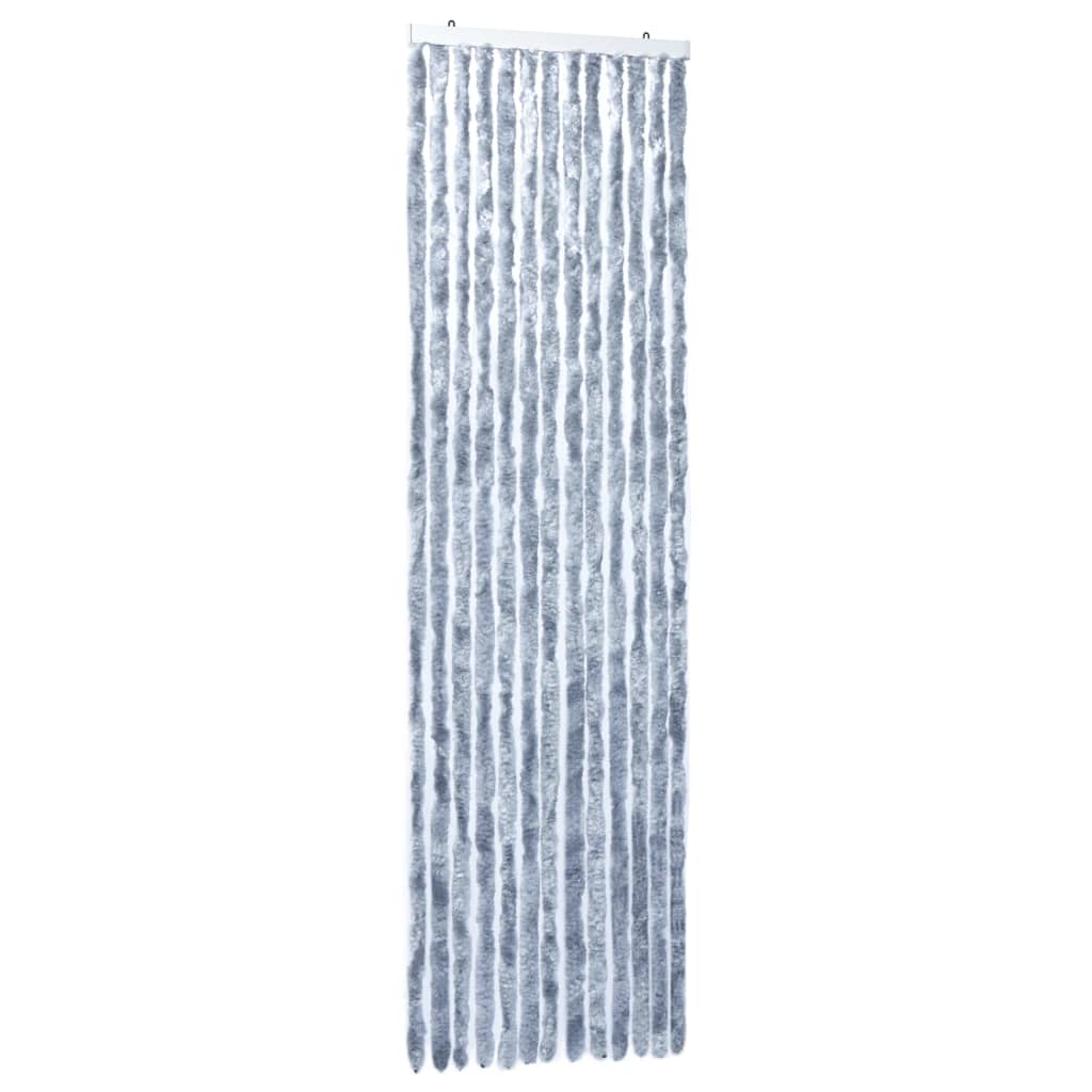 Vliegengordijn 56x185 cm chenille zilverkleurig is nu te koop bij PeponiXL, paradijselijk wonen!