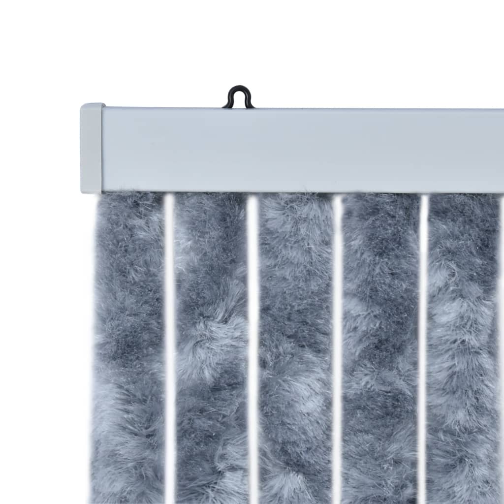 Vliegengordijn 56x185 cm chenille zilverkleurig is nu te koop bij PeponiXL, paradijselijk wonen!