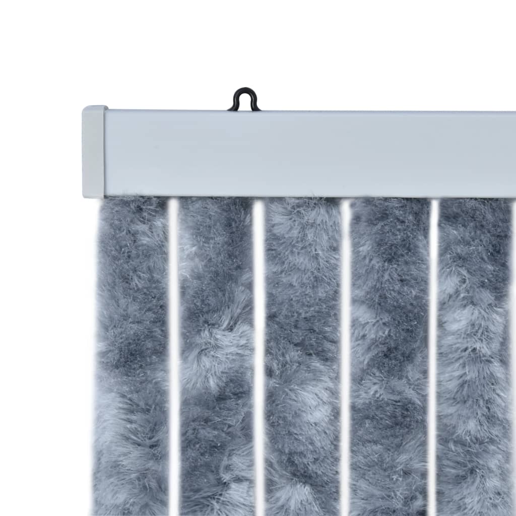 Vliegengordijn 90x220 cm chenille zilverkleurig is nu te koop bij PeponiXL, paradijselijk wonen!