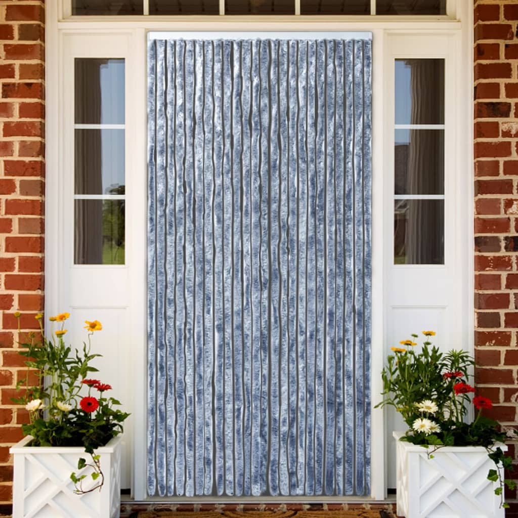 Vliegengordijn 90x220 cm chenille zilverkleurig is nu te koop bij PeponiXL, paradijselijk wonen!