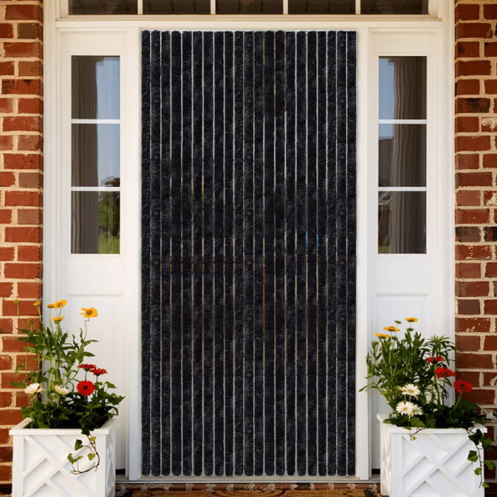 Vliegengordijn 90x220 cm chenille antraciet is nu te koop bij PeponiXL, paradijselijk wonen!