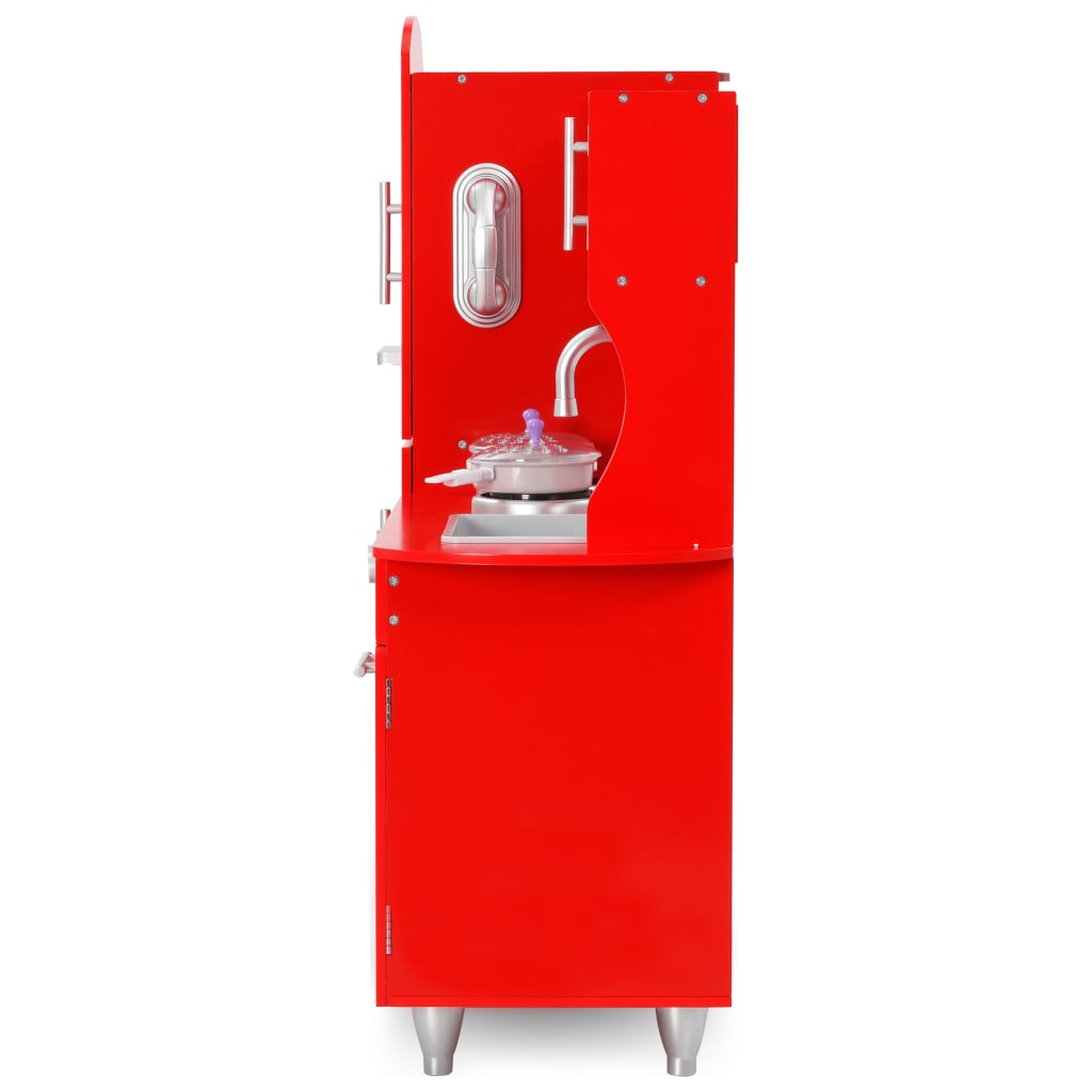 Kinderspeelkeuken 84x31x89 cm MDF rood is nu te koop bij PeponiXL, paradijselijk wonen!